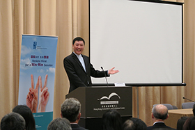 梁海明教授在2015年3月11日举办的「中小企调解研讨会」作其中一位客席讲者。