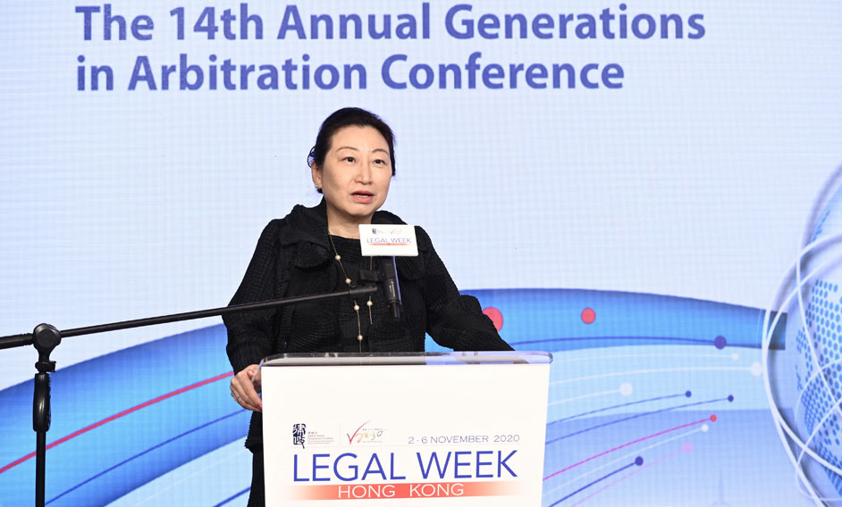 SJ speaks at 14th Annual Generations in Arbitration Conference under Hong Kong Legal Week 2020