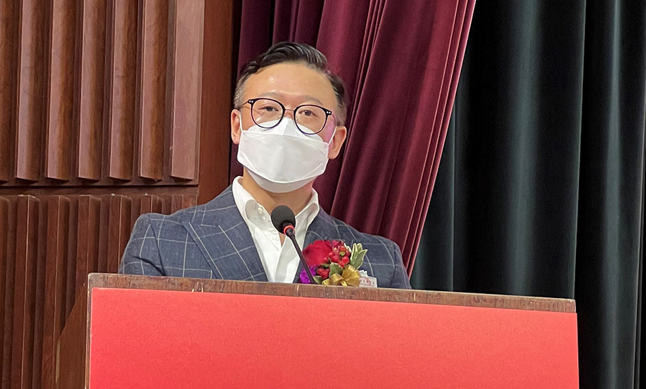 DSJ speaks at the inauguration ceremony of the 28th board of staff of the Chin Woo Athletic Association of Hong Kong