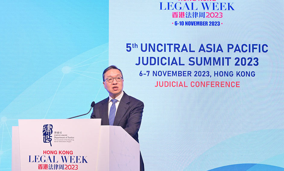 SJ speaks at 5th UNCITRAL Asia Pacific Judicial Summit - Judicial Conference under Hong Kong Legal Week 2023