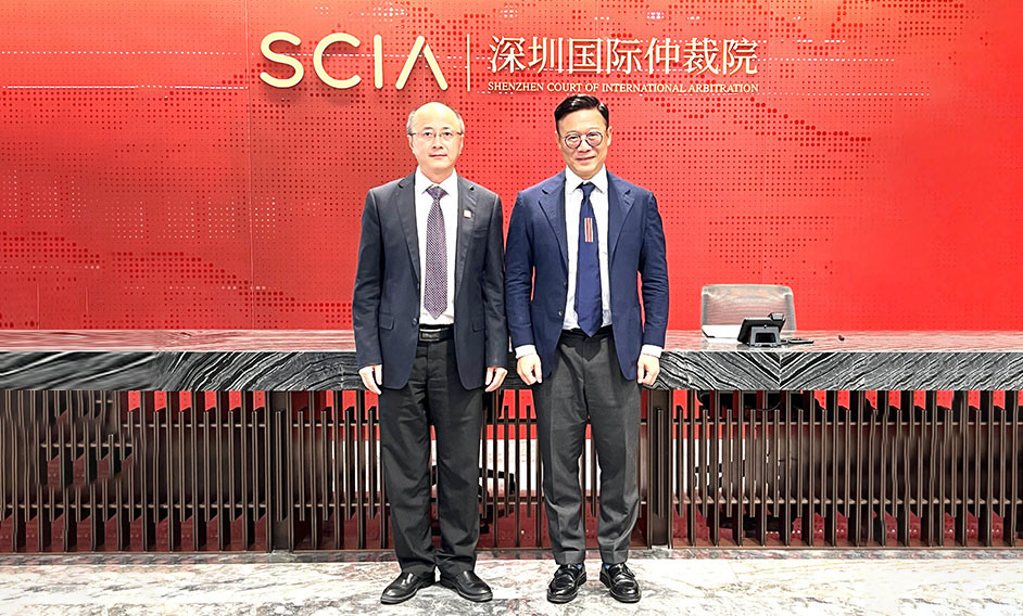 律政司副司長晤深圳國際仲裁院院長探討港深兩地體育爭議解決領域發展和協作