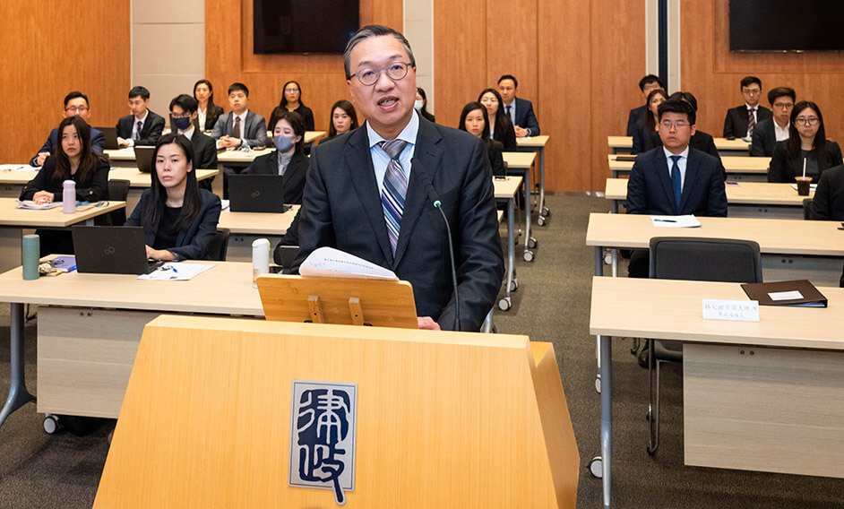 律政司司长在第六期中国法基本原则课程开班典礼致辞