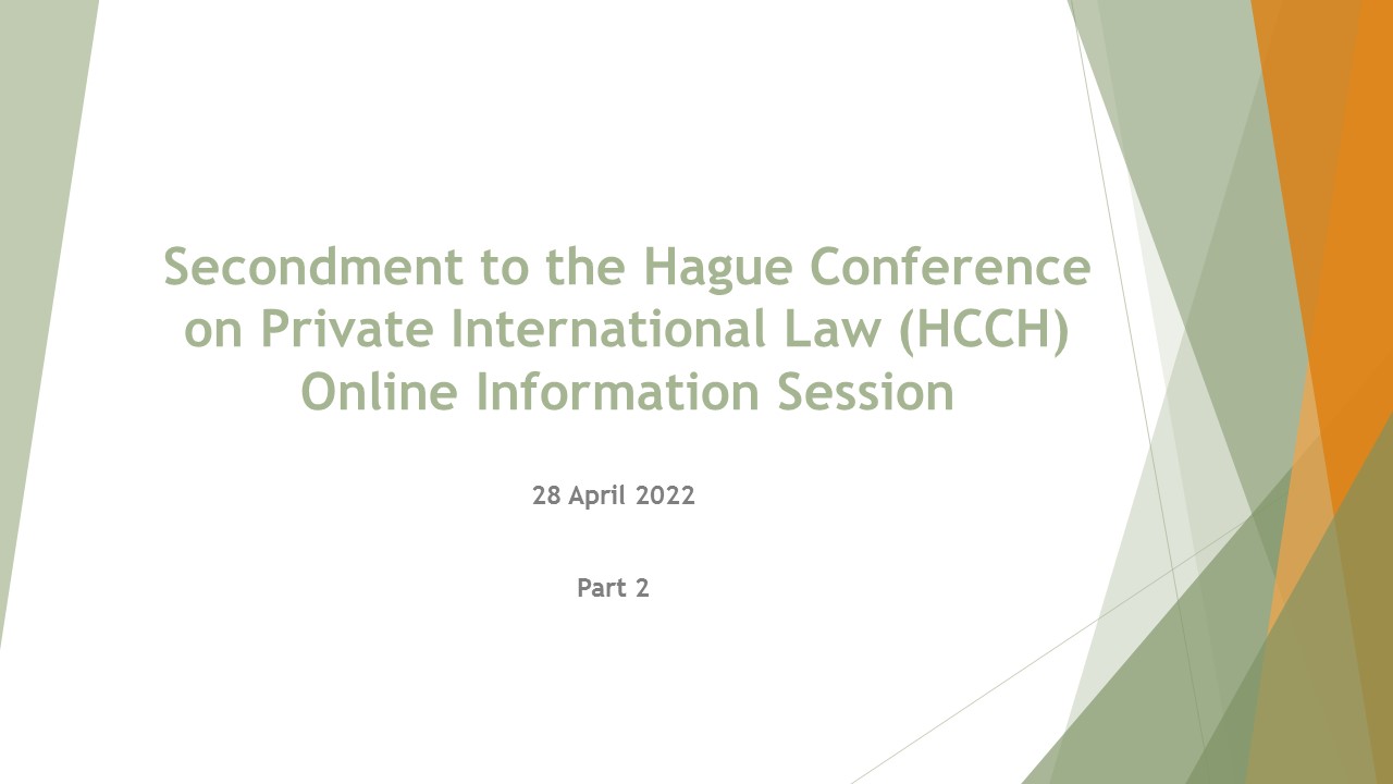 Part 2 – Presentation by Dr Gérardine Goh Escolar, Deputy Secretary General of the HCCH