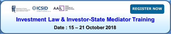 Investment Law and Investor-State Mediator Training