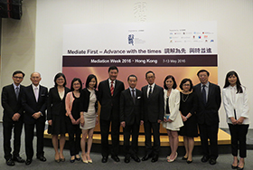 A group photo with speakers, moderators, guests and master of ceremony taken at the seminar.