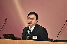Dr Iau Teng Pio, Associate Professor of Faculty of Law, University of Macau, speaks at the seminar.
