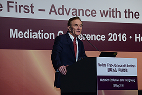 Mr. Danny McFadden, CEDR Representative Asia Pacific, Regional Mediator World Bank, moderates “Session 3 : A Glimpse into the Future of Mediation - Opportunities for Cross Border Mediation”.